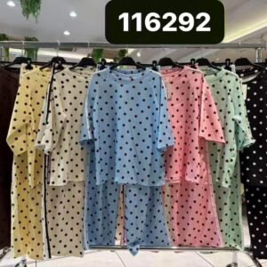 Conjunto de Manga Corta Lunares